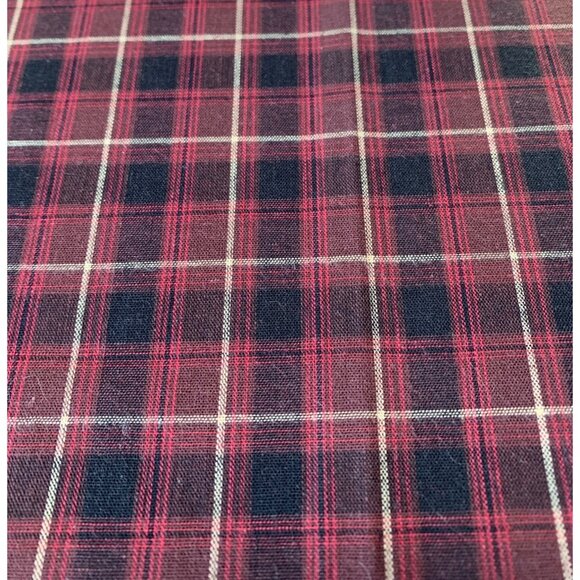 Red & Black Plaid Fabric Material 36" Width 1/2 Yard Checkered Design - Picture 1 of 3